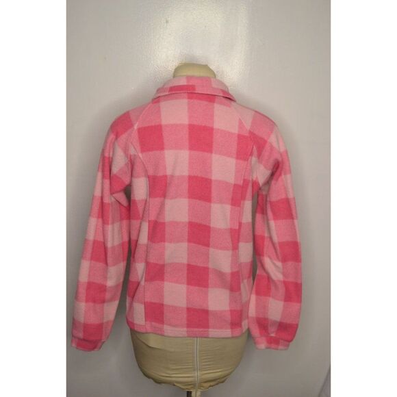 Columbia Girls XL(18-20) Pink Plaid Full Front Zip Fleece Jacket - Picture 5 of 11